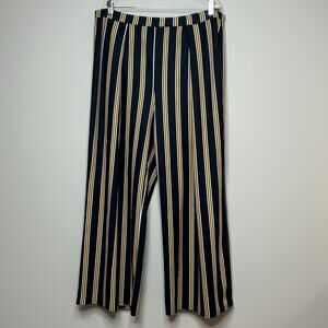 Mod X Striped Flowy Pants Size 1X Elastic Waist